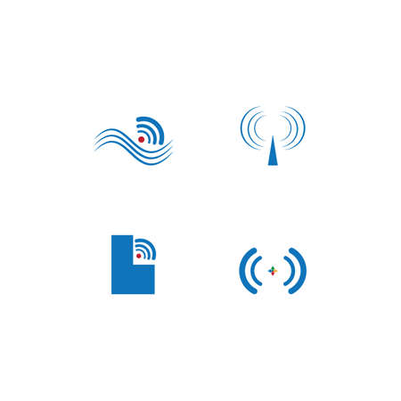 wifi logo vector design  illustrationのイラスト素材