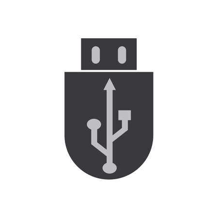 USB data transfer logo vector template