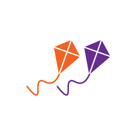 kite logo vector illustration designのイラスト素材