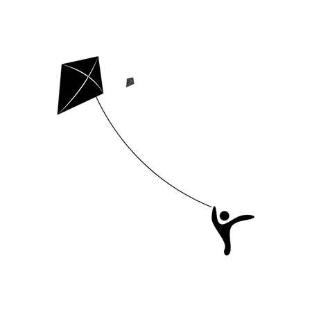 kite logo vector illustration designのイラスト素材