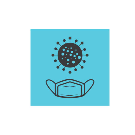 Coronavirus icon design illustration templateのイラスト素材