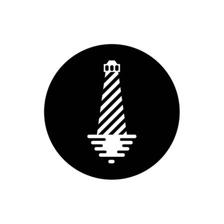 Lighthouse logo template design. Vector illustration.のイラスト素材