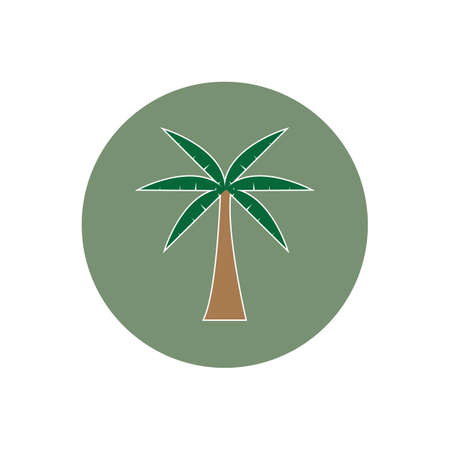 palm tree logo vector illustration symbol designのイラスト素材