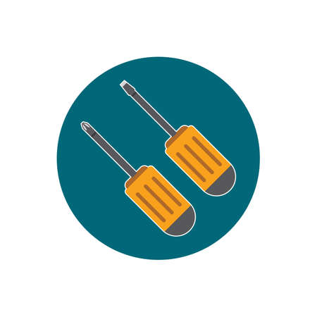 Fix screwdriver icon. Simple illustration of fix screwdriver vector icon for web design isolated on white backgroundのイラスト素材