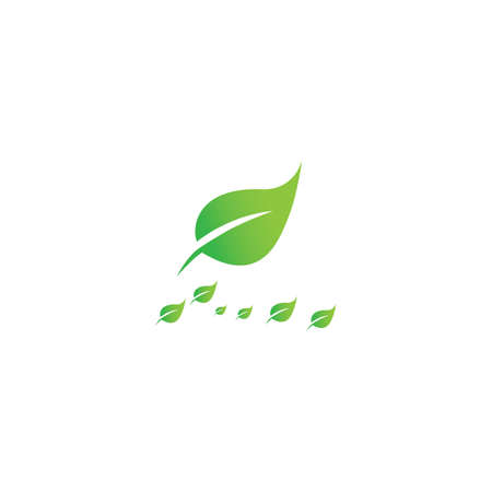 leaf logo vector illustration template designのイラスト素材
