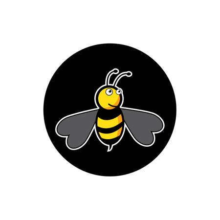 Bee logo vector illustration designのイラスト素材