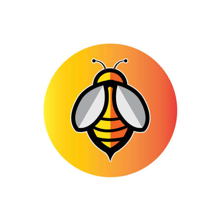 Bee logo vector illustration designのイラスト素材