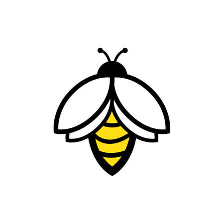 Bee logo vector illustration designのイラスト素材