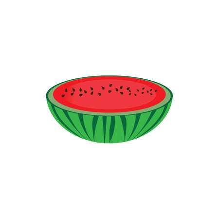 Watermelon icon vector illustration  logo designのイラスト素材