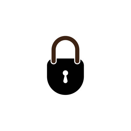 Padlock - Vector icon isolated template design illustrationのイラスト素材