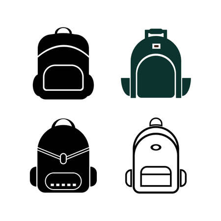 bagpack travel icon logo design illustrationのイラスト素材