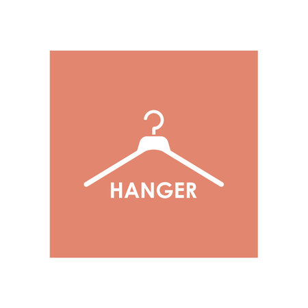 Clothes Hanger logo vector illustration designのイラスト素材