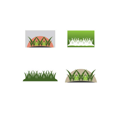Natural Grass logo vector illustration symbol designのイラスト素材