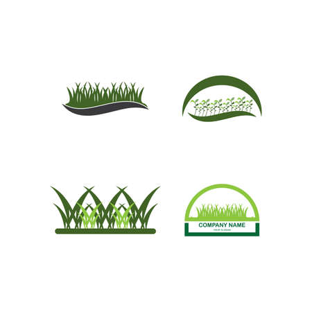 Natural Grass logo vector illustration symbol designのイラスト素材