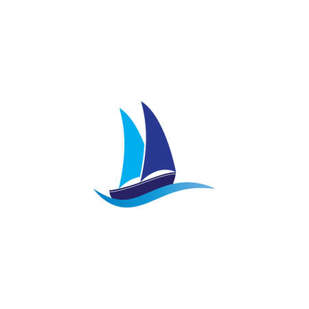 sailboat logo vector template design illustrationのイラスト素材