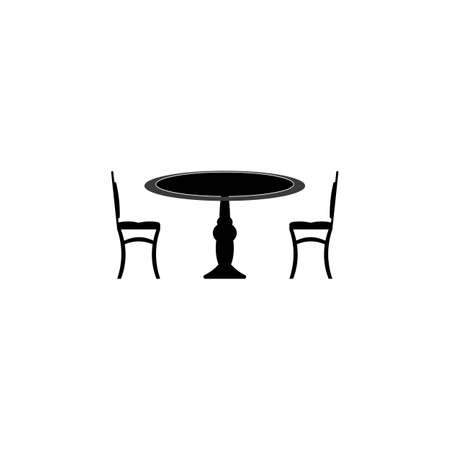 chair table vector icon illustration trendy designのイラスト素材
