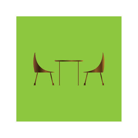 chair table vector icon illustration trendy designのイラスト素材
