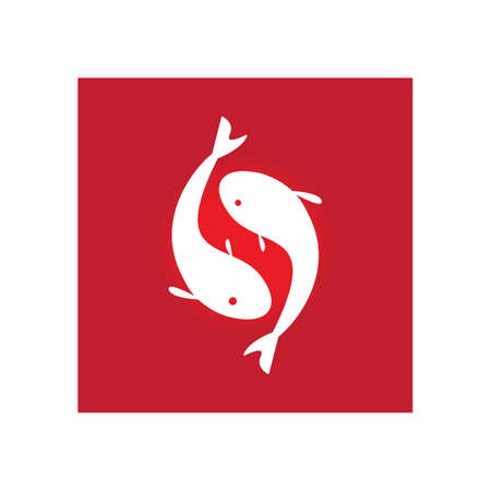 fish logo vector illustration simple design.のイラスト素材