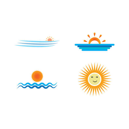 sun icon vector illustration design templateのイラスト素材