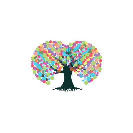 Root Of The Tree logo illustration templateのイラスト素材