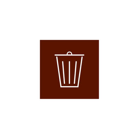 Trash Can icon vector design illustration Backgroundのイラスト素材