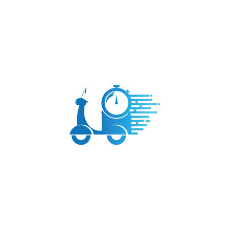 scooter logo vector design illustration templateのイラスト素材