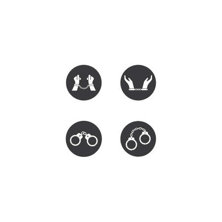 Handcuff icon vector,logo design illustrationのイラスト素材