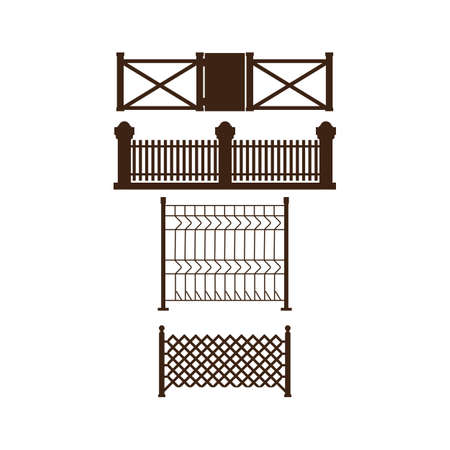fence Simple vector modern icon design illustration.のイラスト素材