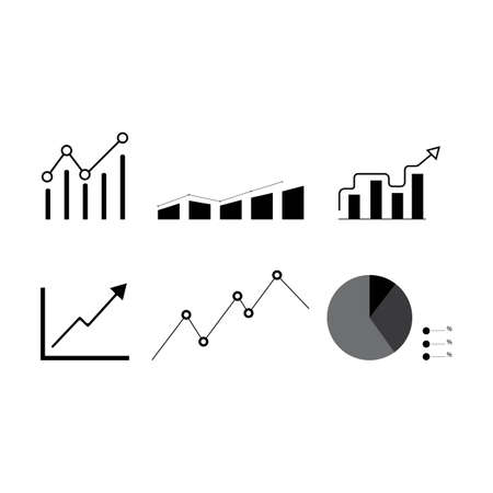 statistics vector icon, infographic chart symbol. Modern, simple flat vector illustration.のイラスト素材