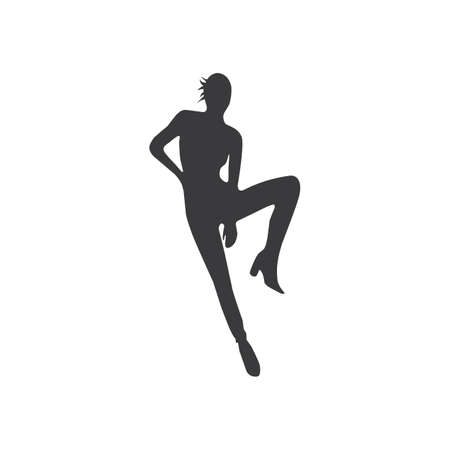 Silhouette of sexy woman. Fashion mannequin. Vector illustration, female design.のイラスト素材