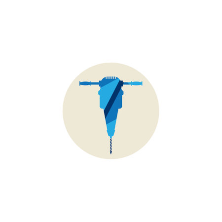 Drill tool icon vector illustration,construction icon and background.
