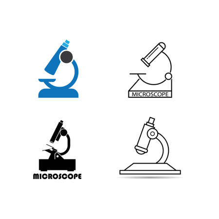 Microscope icon vector, logo design illustration and Medical background.のイラスト素材
