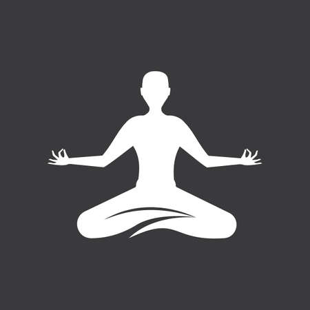 Yoga icon.Meditation icon vector illustration design symbol.のイラスト素材
