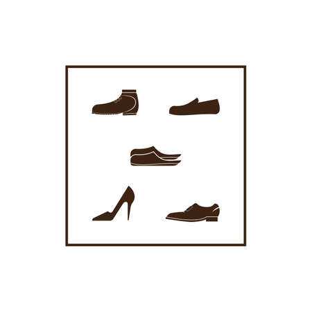 Shoes icon vector illustration logo template.のイラスト素材