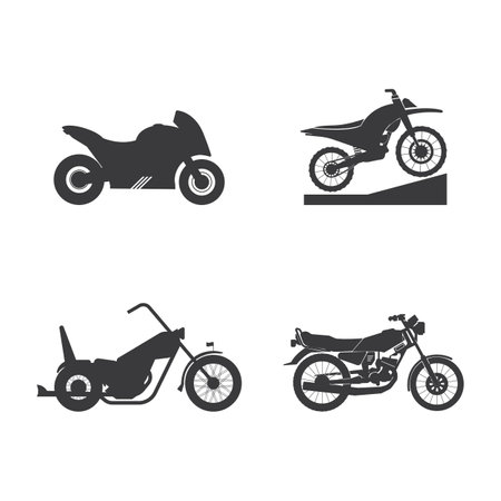 motorcycle Icon vector design illustration logo templateのイラスト素材
