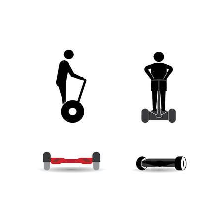 Electric scooter icon vector illustration logo design.