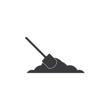 Shovel vector icon illustration logo template.のイラスト素材