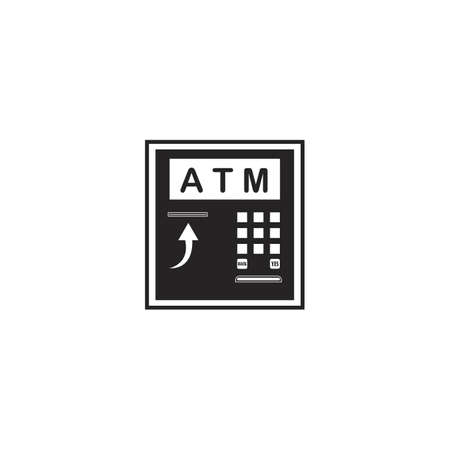 ATM icon vector logo design illustraton background.のイラスト素材