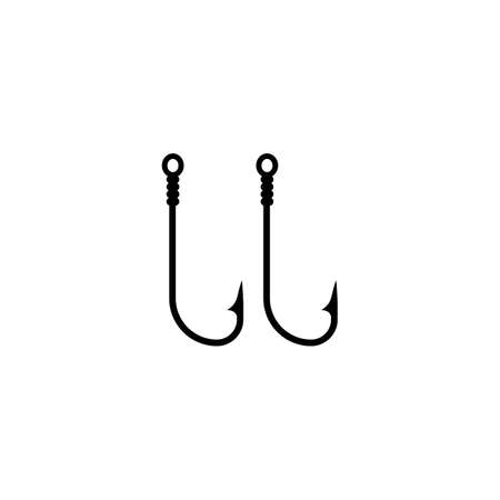 Type of fish hook icon. Simple illustration of type of fish hook vector icon for web design isolated on white backgroundのイラスト素材