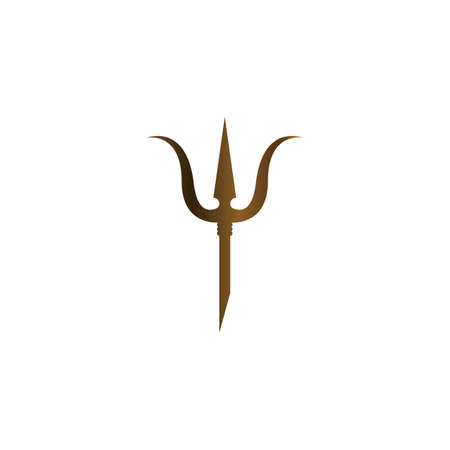 Trident icon vector illustration logo design.