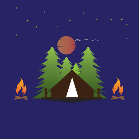 Illustration for sport camping, climbing, emblem climbing, hobby illustration. Vintage mountain camping vectorのイラスト素材