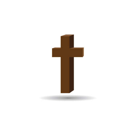 symbol of Christian cross, vector illustration design template.のイラスト素材