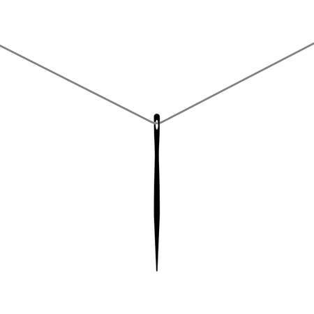 Sewing needle icon vector illustration design, symbol background.のイラスト素材
