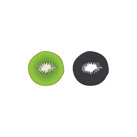 kiwi fruit icon vector illustration logo design.のイラスト素材
