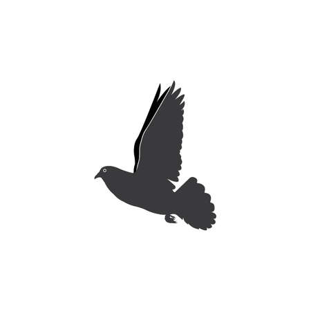 Pigeon silhouette vector icon illustration designのイラスト素材