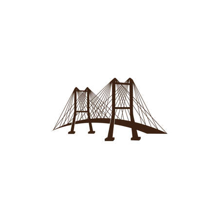 Bridge vector icon illustration logo designのイラスト素材