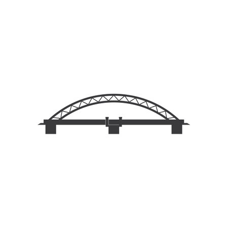 Bridge vector icon illustration logo designのイラスト素材
