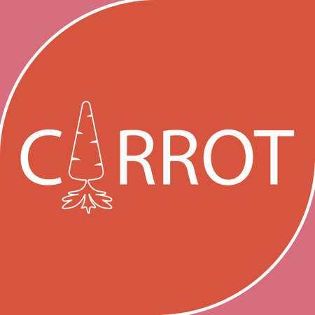 Carrot vector icon illustration design template.のイラスト素材
