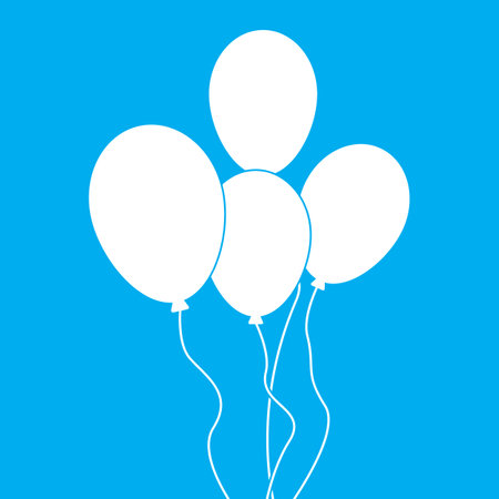 Balloon icon clipart. Balloon icon image.illustration design template.のイラスト素材