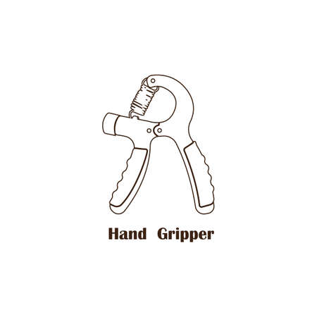 hand gripper isolated icon. filled style flat gym sign for mobile concept and web designのイラスト素材